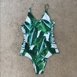 NEW Palm leaf one piece swimsuit